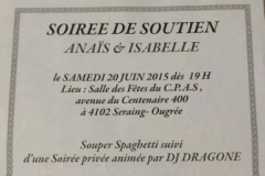 Soirée de soutien - Anaïs et Isabelle